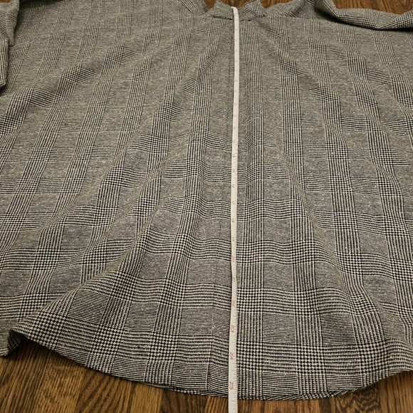 vintage circle skater skirt wool plaid midi knee length high waisted size XS 26 - Picture 4 of 5